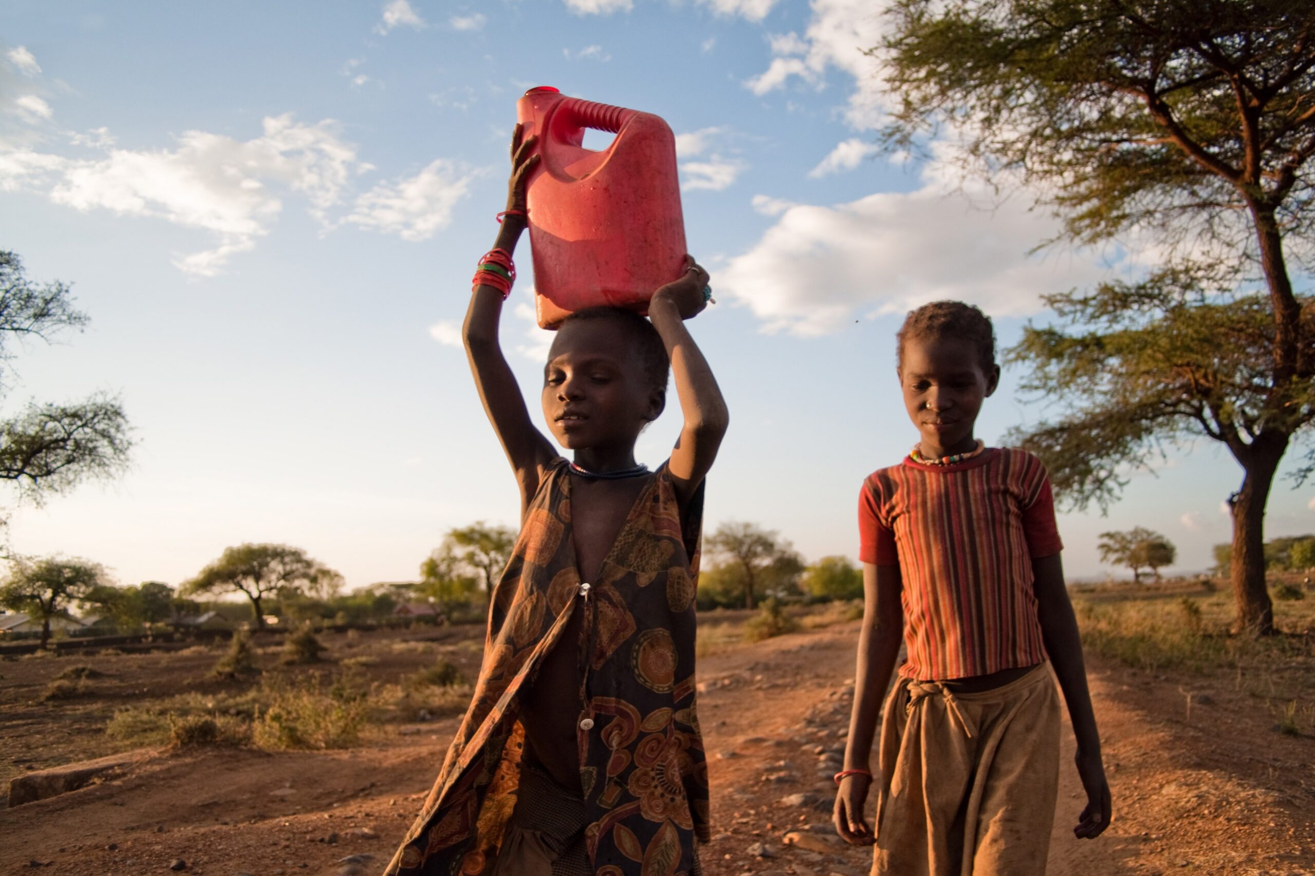 Children belonging to the Karamojong ethnic group in Karamoja, Uganda, help with household chores. Researchers have studied the pastoralists’ use of edible wild plants during food shortages. Image by Marc Hofer/UNESCO via Wikimedia Commons (CC BY-SA 3.0).