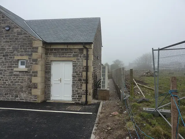 Over Haddon Village Hall, air source heat pump - geograph.org.uk - 2308579.jpg