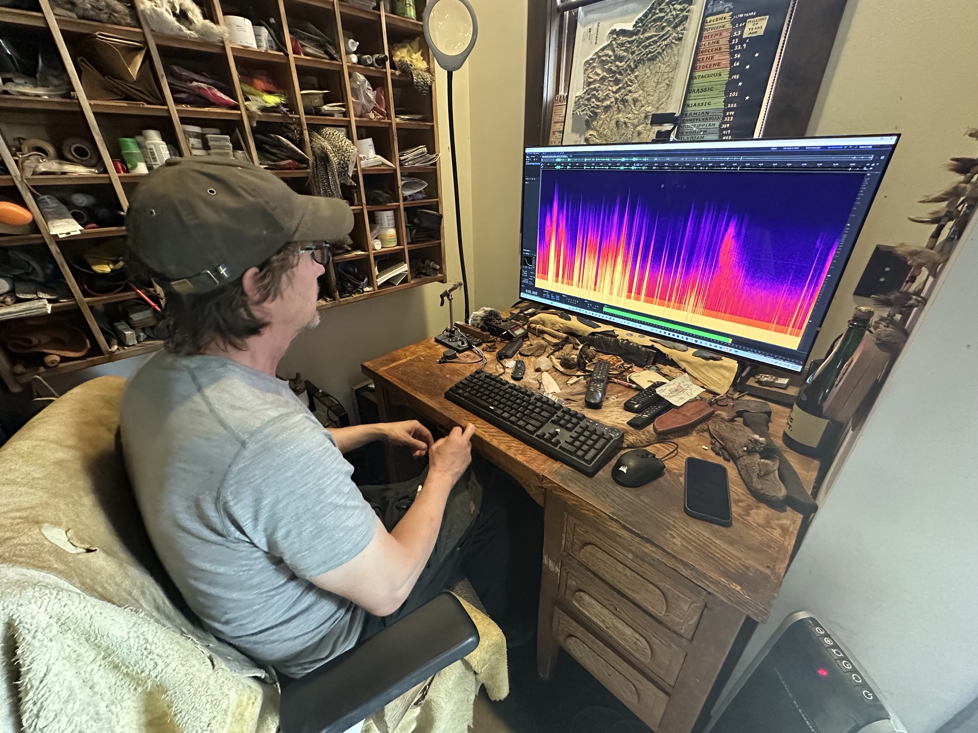 Jeff Reed in his home office in Emigrant, Montana