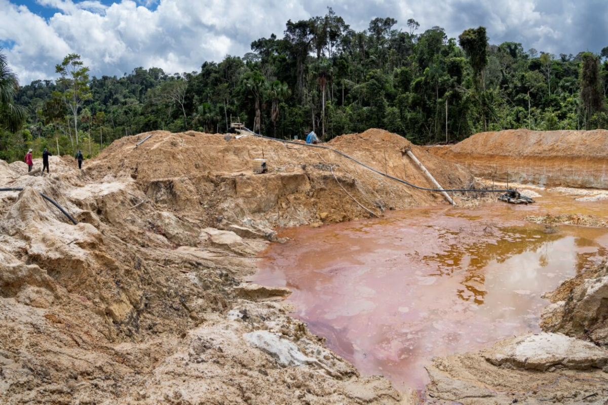 Gold extraction site