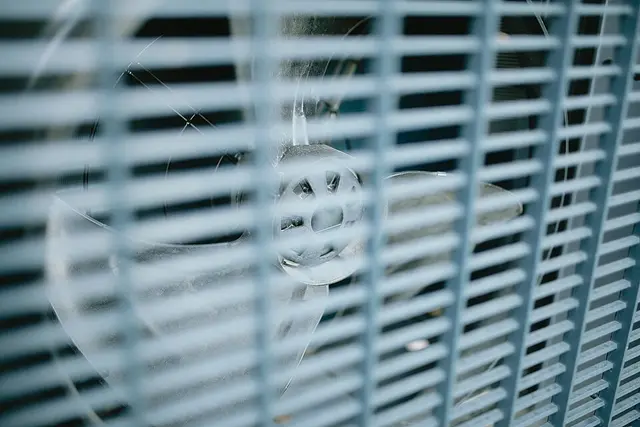 Close up of big fane heat pump air. Water for heating a residential home.jpg