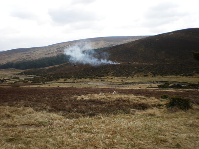 Heather Burning in Progress in Glen Mazeran Grouse Moor - geograph.org.uk - 1262962.jpg
