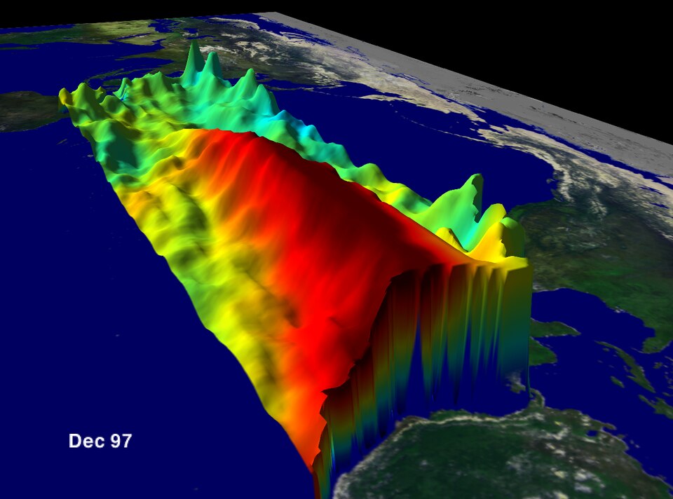 El Niño Sea Surface Wind, Temperature and Height Anomaly Compilation- Jan 1997 - Dec 1997 (SVS149).tiff
