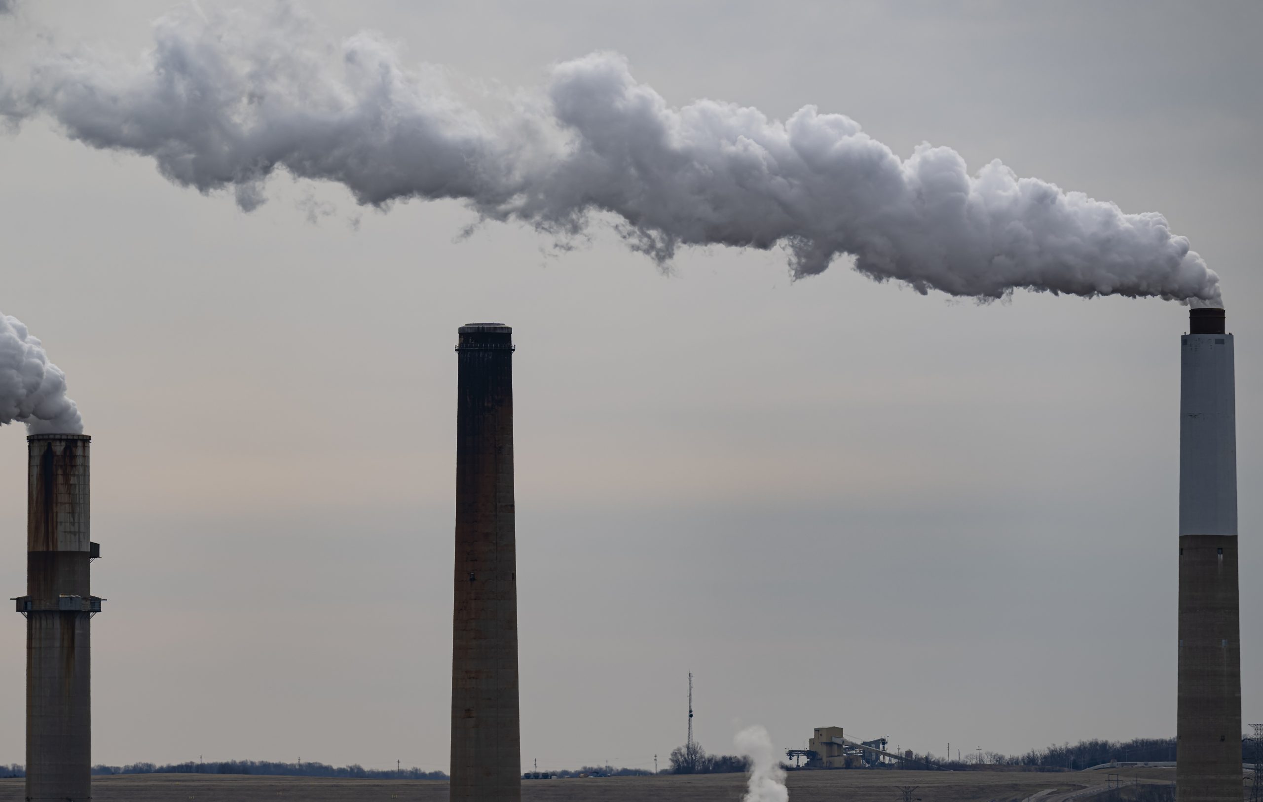 A coal-fired power plant in Ghent, Kentucky is seen on February 14, 2026. (Photo by Jon Cherry/Getty Images)