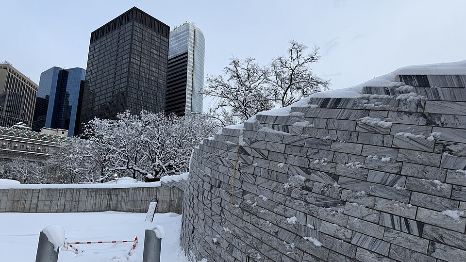 Flood wall in The Battery in February 2026, after blizzard.jpg