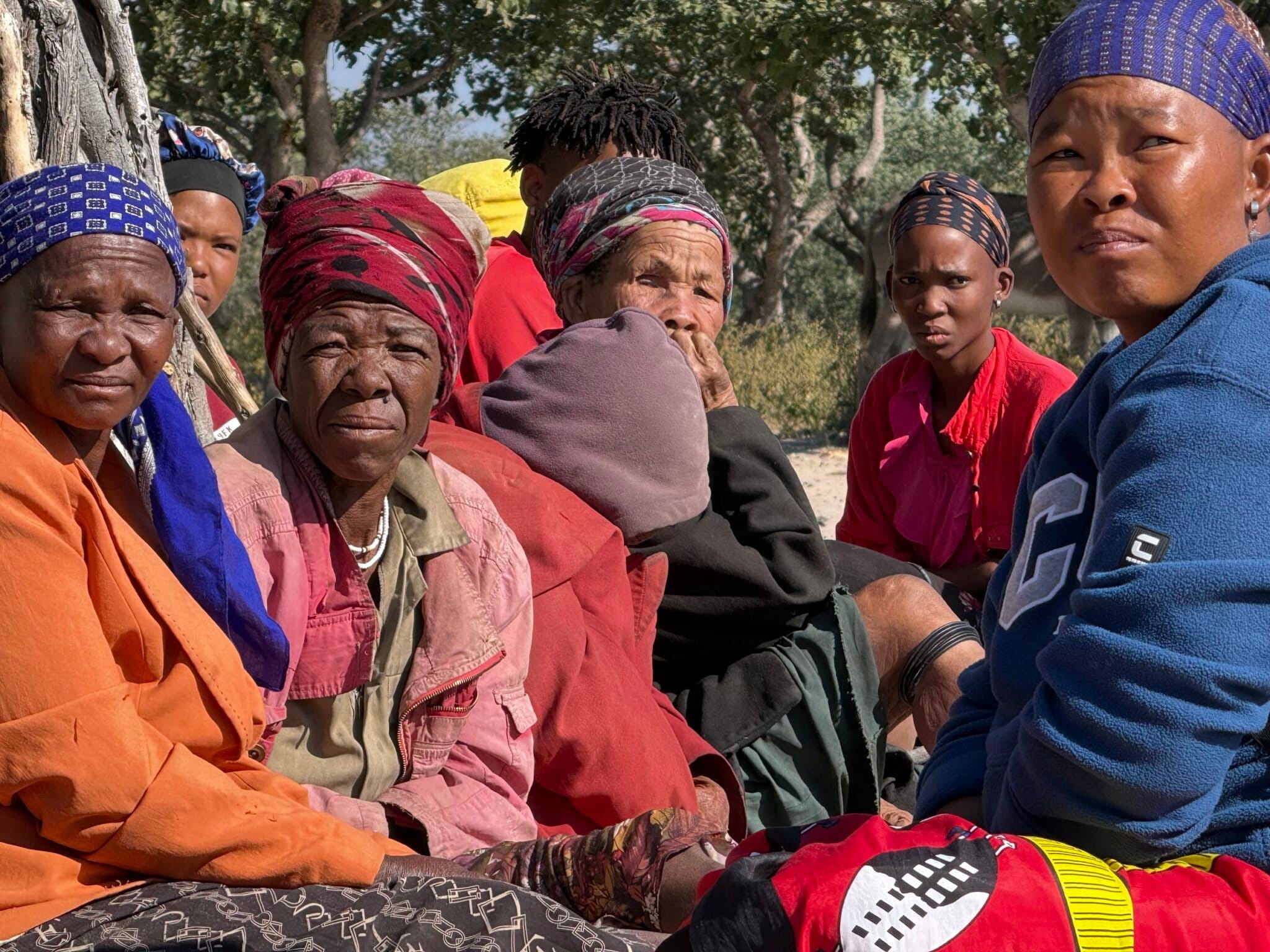 Image courtesy of Michael Taylor/Anthropos Africa. Members of the Indigenous San community during consultations on land restitution in Botswana’s Central Kalahari Game Reserve. Image courtesy Michael Taylor/Anthropos Africa. — Image courtesy of Michael Taylor/Anthropos Africa.