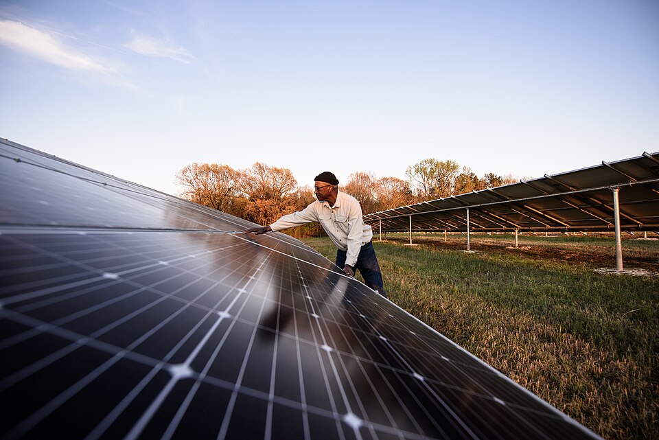Assistance from the U.S. Department of Agriculture (USDA) Rural Development (RD) Rural Energy for America Program (REAP) at Webb Farm Solar Systems Inc., a minority-owned solar farm, in Humboldt, Tennessee, on April 4, 2024 - 25.jpg