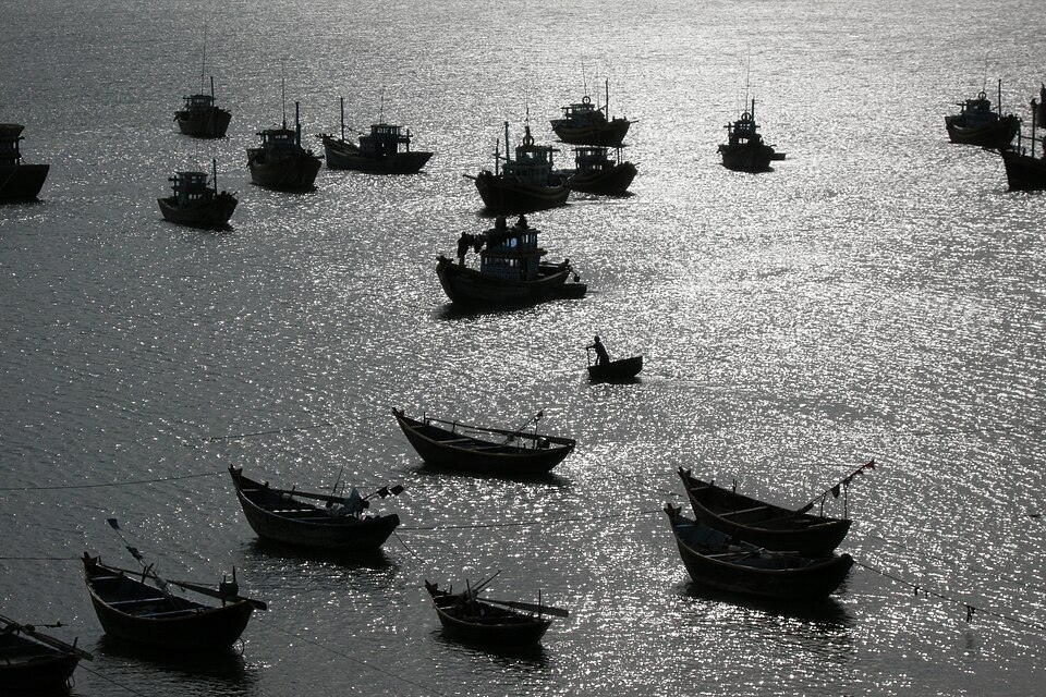Vietnam, Fishing boats in Mui Ne harbor.jpg