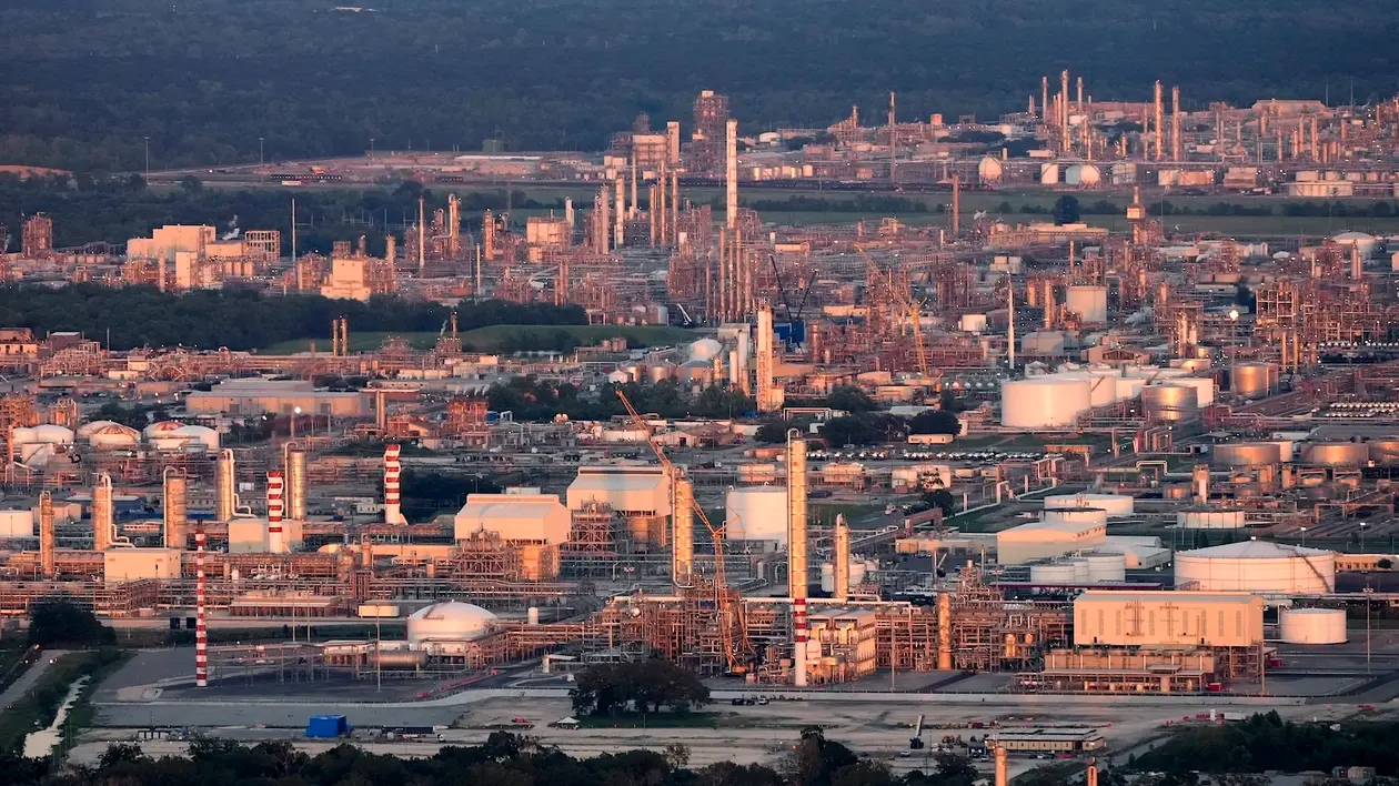 Petrochemical plants in Ascension Parish, Louisiana, part of an industrial corridor known as “Cancer Alley.” The Trump administration has exempted several plants in the region from new regulations on hazardous air pollutants.
