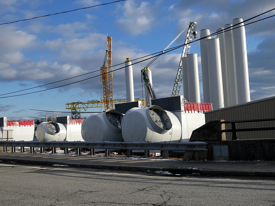 Wind farm components in New London, December 2024.JPG