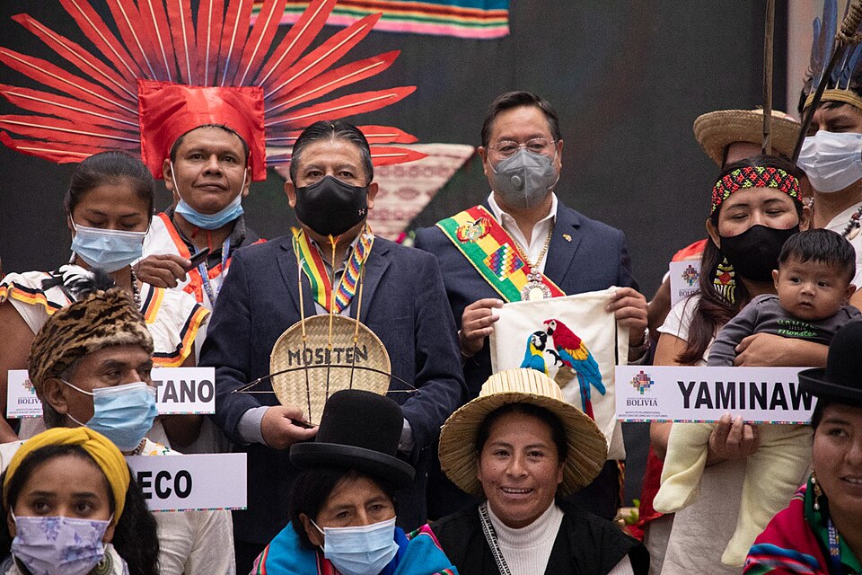 Luis Arce & Indigenous Peoples. 22 January 2022, Casa Grande del Pueblo, La Paz.jpg