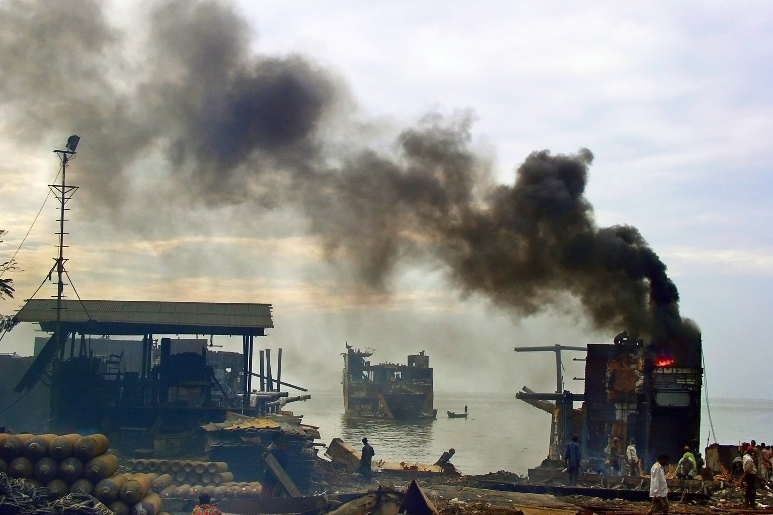 Shipbreaking in Chittagong, Bangladesh. Shipbreaking is so hazardous that the industry was shut down in industrialized countries in the 1960s, displaced to less-industrialized countries, particularly in South Asia.