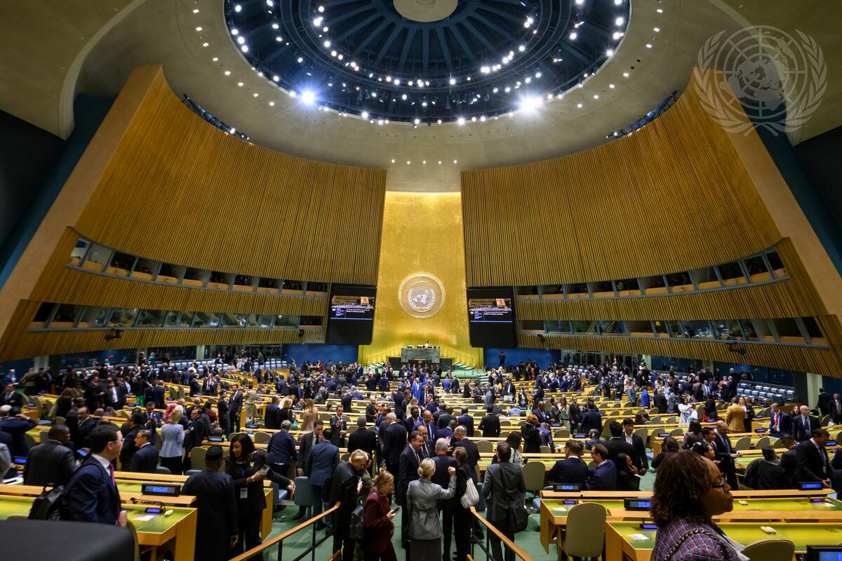 A view in the General Assembly Hall ahead of the opening of the general debate of the 81st session of the General Assembly. (Photo: UN Photo/Loey Felipe)