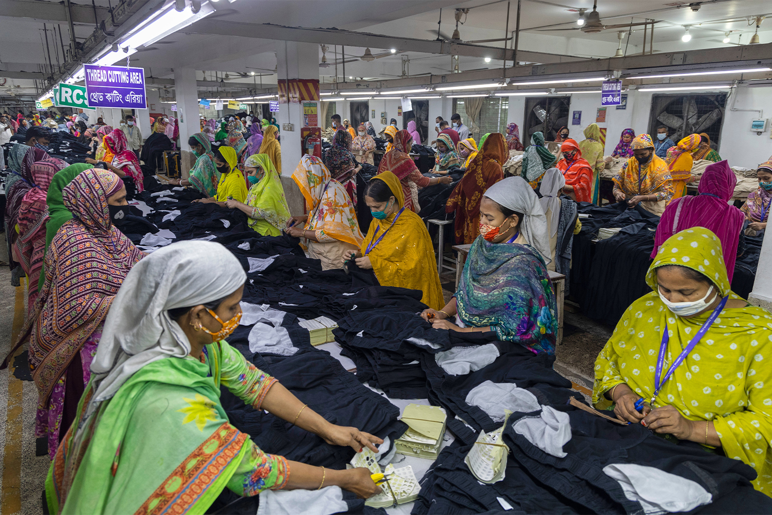 Workers assemble apparel at a garment factory in Dhaka, 2026. — Image by AP Photo/Abdul Goni.