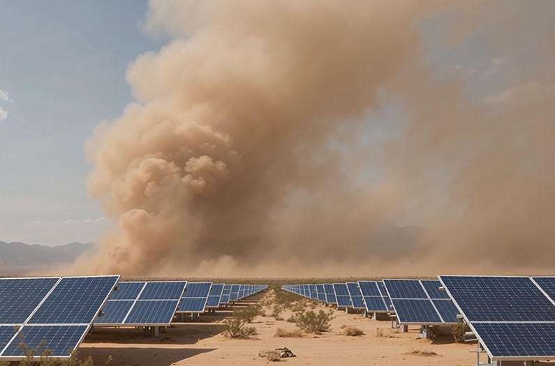 Solar panels have (another) surprising side effect: Stopping dust storms in their tracks