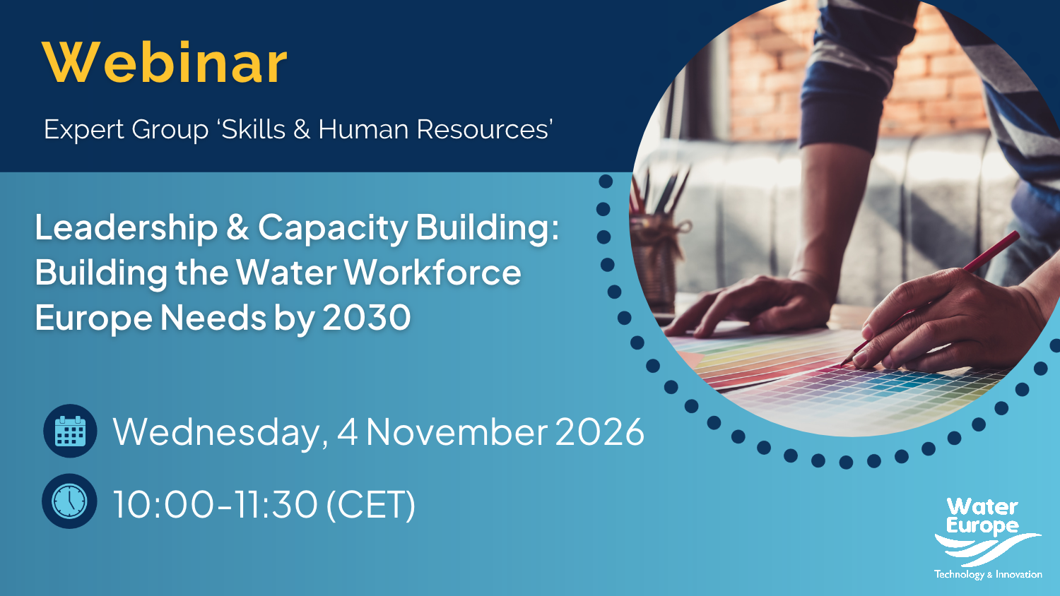 Water Europe Leadership & Capacity Building: Building the Water Workforce Europe — Water Europe